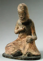 Funerary statuette of a traveller, Tang Dynasty